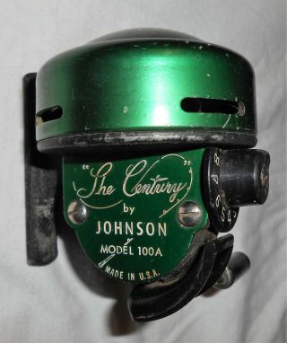 Vintage " The Century " By Johnson Model 100a Spinning Reel - - U.  S.  A.
