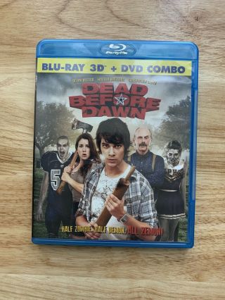 Dead Before Dawn (3d,  Blu - Ray,  Dvd,  2013,  2 Disc) Rare Oop