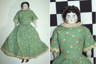 10 " Antique German China Doll W Clothes No Damage To Bisque Lovely Doll