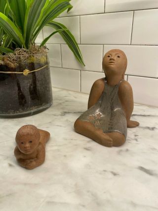 Robert Maxwell - Noel Osheroff Ceramics - Mother And Child Figurines - Rare Find