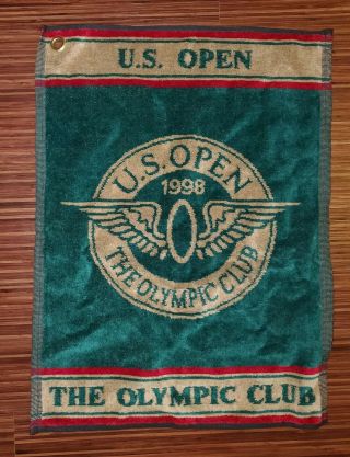 U.  S.  Open 1998 Vintage Golf Hand Towel Wipe Cleaner Club The Olympic Club Rare