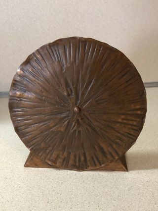 Antique Mission Arts Crafts Hammered Copper Star Burst Bookend 1 - Single Stamped