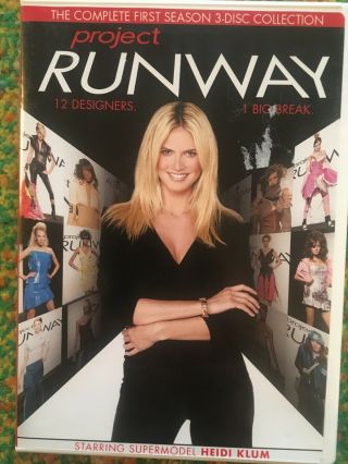 Project Runway - Season 1 One First Dvd,  4 - Disc Set Rare Oop Heidi Klum R1 Usa