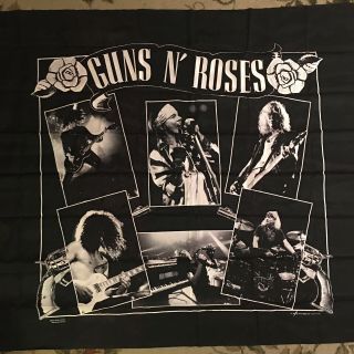 Guns N’ Roses Vintage 1992 Rare Big Tapestry Banner Flag Nos 40 X 44 Inches Ex
