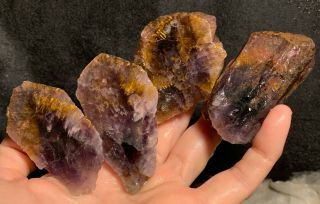 Rare Cacoxenite In Amethyst Crystals