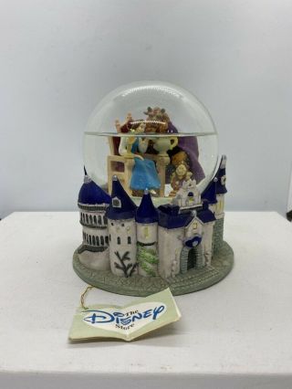 Rare The Walt Disney Classic Waterglobe Beauty And The Beast Musical Snow Globe