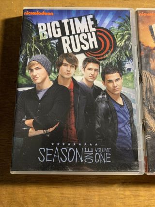 BIG TIME RUSH - COMPLETE FIRST SEASON Vol 1 & 2 rare dvd Set (4 disc NICKELODEON 2