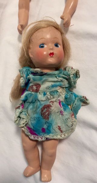 Vintage 40 ' s Toddles Vogue Doll Ginny Family Blond - GC 2