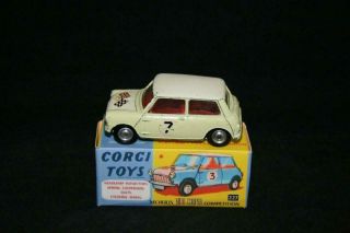 Corgi Toys Made Gb No 227 Yr1962 Rare Mini - Cooper Rally Vg Cond&handcrafted Box