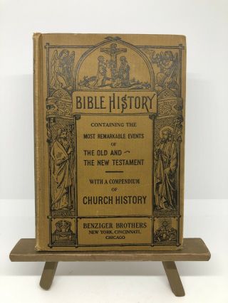 Vintage Almost Antique 1923 Bible History Church History Catholic School Book