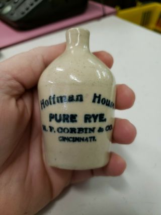 Antique Stoneware Mini Jug Hoffman House Rye Whiskey