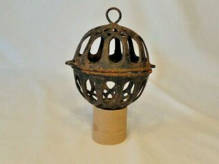 Antique Cast Iron Ball - String Twine Holder - For Country Store Counter Package