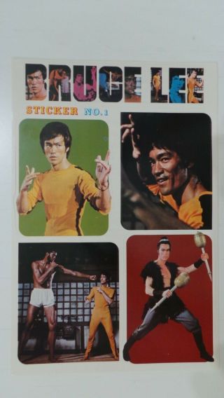 Ultra Rare - Bruce Lee Sticker Set Of 6 Sheets Vol 1 - 6 Hong Kong Bl Jkd Club