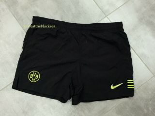 Borussia Dortmund Football Soccer Shorts Nike Black Green Rare Men M
