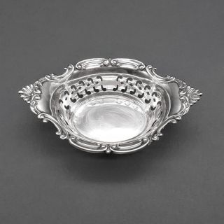 1900 Gorham Cromwell Sterling Silver.  925 Pierced Nut Dish Bon Bon Bowl 4780