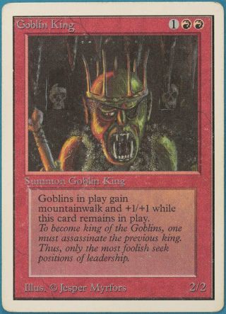Goblin King Unlimited Heavily Pld Red Rare Magic Mtg Card (id 136473) Abugames