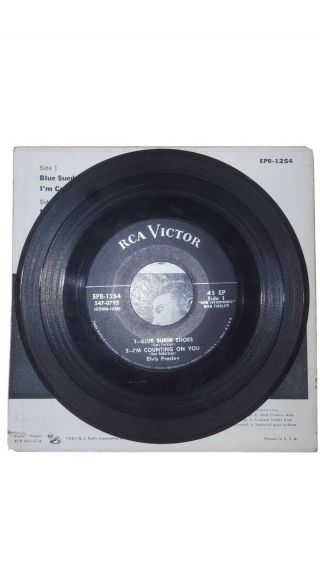 Elvis Presley Epb 1254 Mega Rare No Dog Record W/ Picture Sleeve No Add On Back