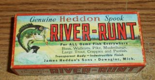 Vintage Heddon D9110pg Go - Deeper River Runt Box/very Nice/rare
