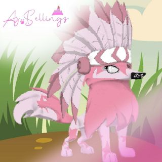 Animal Jam Classic Rare - Light Pink Headdress (virtual Item)