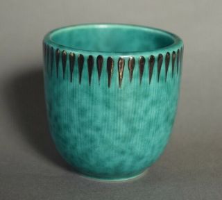 Rare 1920s GUSTAVSBERG Argenta Swedish Art Deco Silver Overlay Cup - PERFECT 2