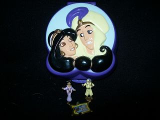 Euc 100 Vintage Disney Polly Pocket Aladdin Playcase 1995
