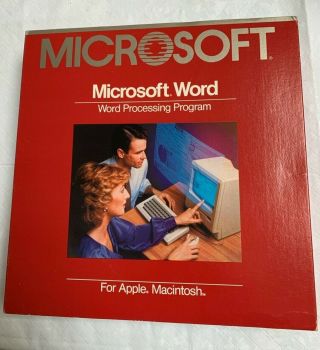 Vintage Microsoft Word 1.  0 For Macintosh - 1985 Rare