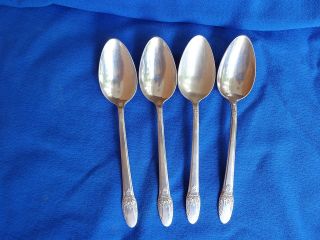 Vtg 1847 Rogers First Love Silverplate Oval Soup Spoon Place Tablespoons 1937 Is