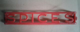 Vintage Lustro Ware Red Plastic Wall Mount Spice Rack Rare
