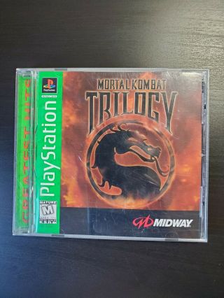 Rare Mortal Kombat Trilogy Greatest Hits Playstation 1 Game Complete Ps1 Mk