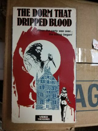 The Dorm That Dripped Blood Vhs Tape 1982 Video Treasures Horror Slashr Rare Oop