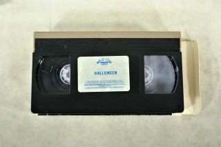 VHS Halloween (1978) Rare White Stripe Media Home Entertainment 1981 3