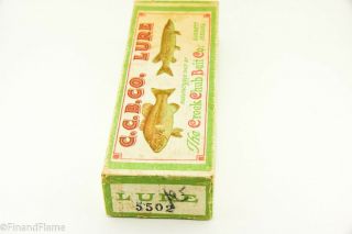 Vintage Creek Chub Jointed Snook Pikie Antique Fishing Lure Empty Box RS6 2
