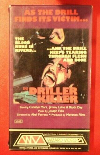The Driller Killer (vhs 1982) Very Rare
