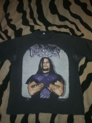 Rare Vintage Authentic Wwe Wwf Undertaker Shirt Wrestling Aew Wcw