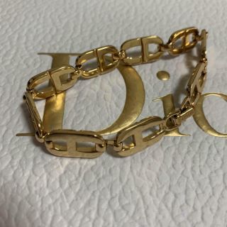 Auth Christian Dior Bracelet Cd Logo Rare L:18.  5cm F/s