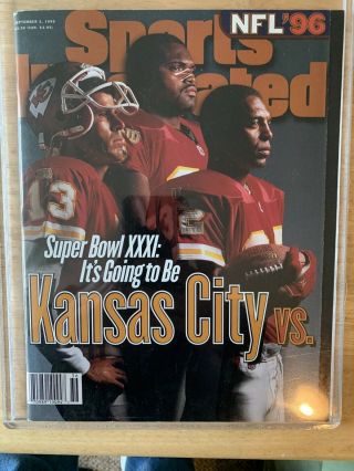 September 2,  1996 Kansas City Chiefs Regional Sports Illustrated No Label Rare
