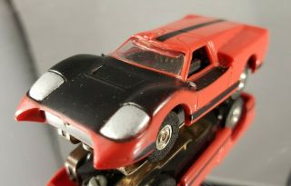 Vintage Aurora Tjet Slot Car 1382 Ford J Car In Red & Black Rare &