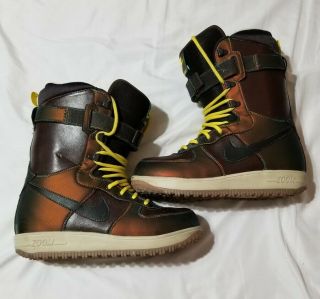 Nike Zoom Force 1 Snowboard Boots Iridescent Opal RARE Mens 9 WORNED ONCE - C 3