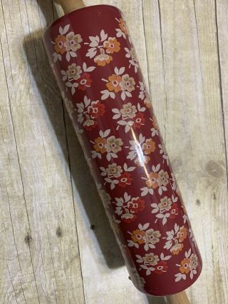 The Pioneer Woman Rare Autumn Harvest Fall Flowers Ceramic Rolling Pin