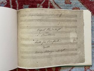 Beethoven Piano Sonata Op 110,  Facsimile of Autograph Manuscript,  1967.  RARE 2