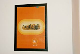 Blur - Framed A4 Rare 1994 `parklife` Album Poster