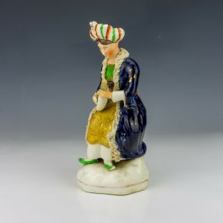 Antique Staffordshire Pottery - Lady & Lute Figure - Slight Damage But Lovely 2