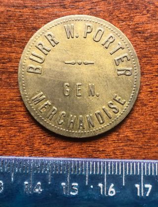 Navajo,  Arizona - Burr W.  Porter $1.  00 Indian Trader Token - Rare
