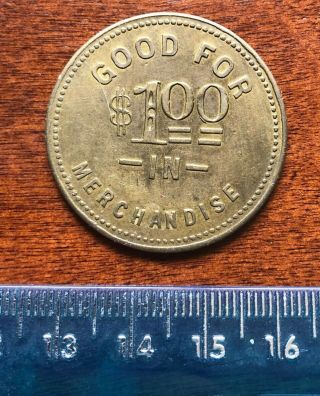 Navajo,  Arizona - Burr W.  Porter $1.  00 Indian Trader token - Rare 2