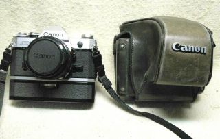 Canon Ae - 1 Slr Film Camera,  W/ 50mm Fd Lens,  Power Winder A & Rare Special Case
