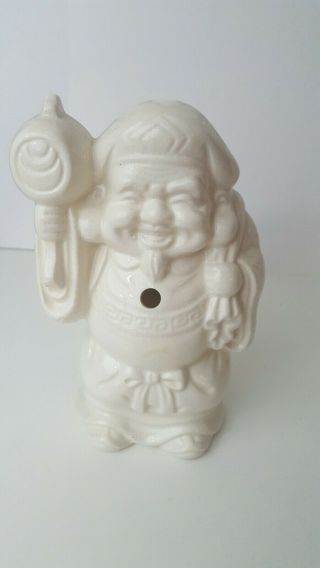 Rare Vintage Benihana Of Tokyo Japan Tiki Mug Smiling Buddha White Porcelain