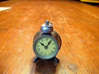 Rare Antique German Celluloid Alarm Clock Sewing Tape Measure 2