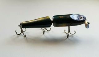 Vintage Creek Chub Jointed Pikie Minnow Antique Fishing Lure Golden Shiner 2