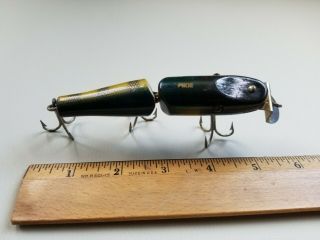 Vintage Creek Chub Jointed Pikie Minnow Antique Fishing Lure Golden Shiner 3