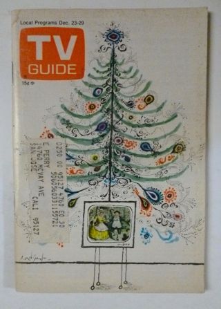 Cal.  Dec 23 1972 Tv Guide Christmas Partridge Family David Cassidy Gavin Macleod